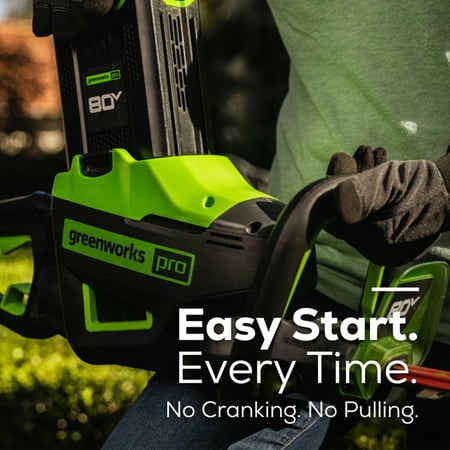 Greenworks - 80-Volt 26-Inch Cordless Brushless Hedge Trimmer (1 x 2.0Ah Battery and 1 x Charger) - Green