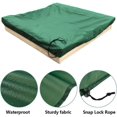 thumbnail image 4 of Oxford Cloth Sandbox Protection Cover, Durable and UV-Resistant Sandbox Canopy for Sandpit and Furniture, Portable Sandbox Cover with Drawstring (Green), 4 of 5