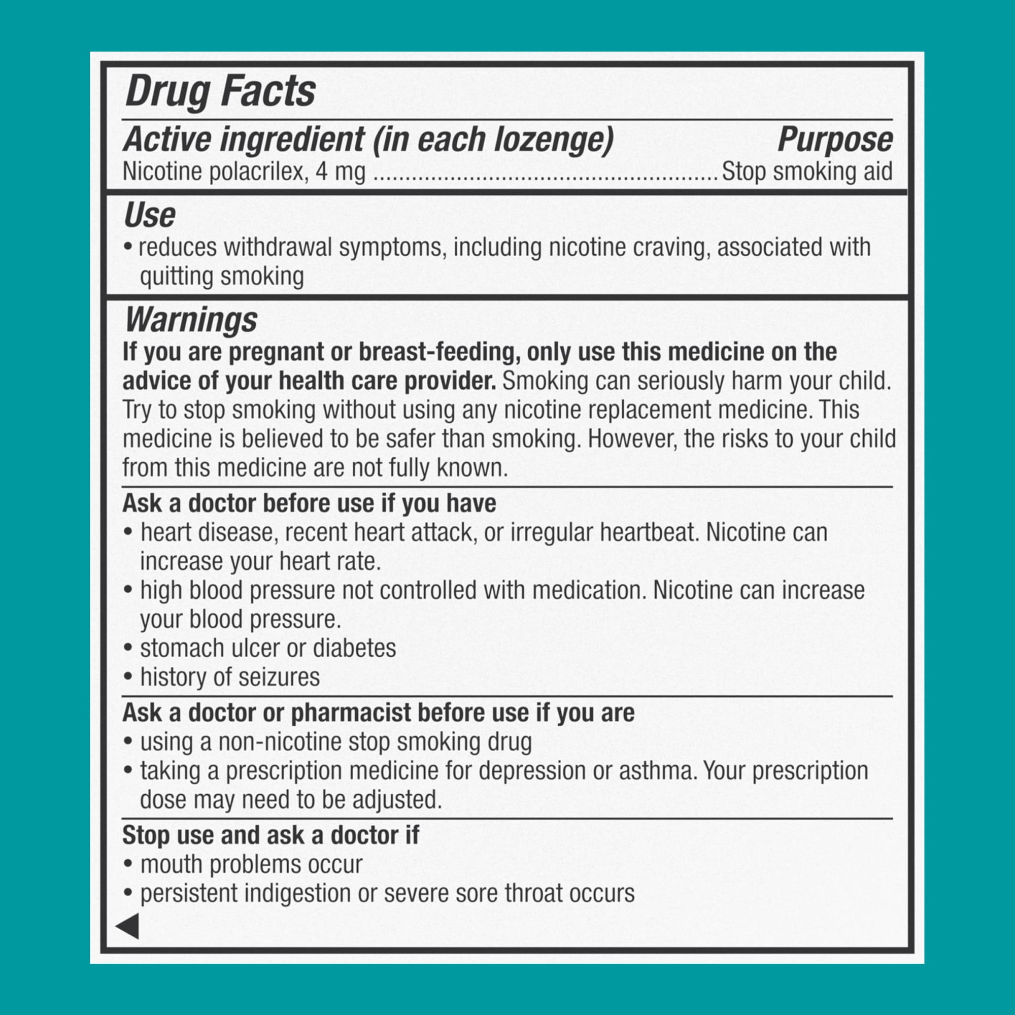 (2 pack) Nicorette Nicotine Lozenges, Stop Smoking Aids, 4 mg, Mint, 20 Count