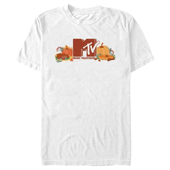 Men's MTV Fall Logo Graphic Tee White Small