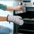 thumbnail image 2 of Pioneer Flower Kitchen Oven Mitt and Pot Holder Sets 2 Pcs for Baking, Cooking and Grilling, Heat Resistant Up To 392 °F, 2 of 7
