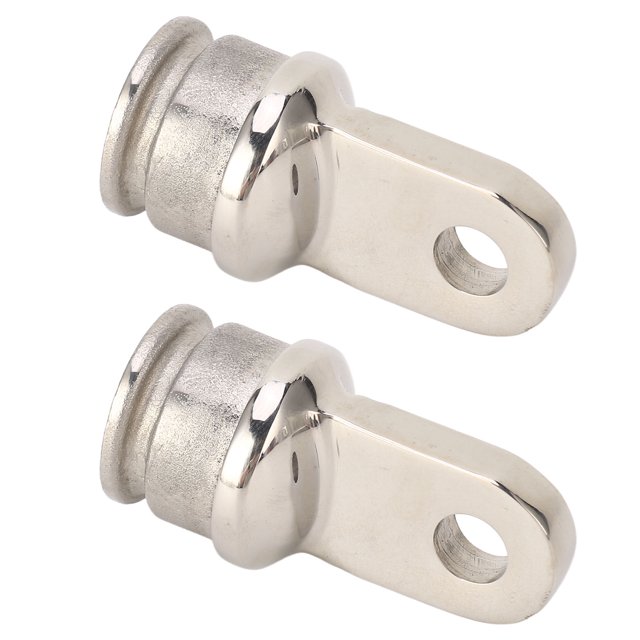 TKSE Extremo De Ojo Externo, 2 Piezas Extremo De Ojo Externo De Acero Inoxidable Tapa Superior De Montaje Para Barcos De Acero Inoxidable De Servicio Pesado De Grado Marino Apto Para Tubo Redondo De 7
