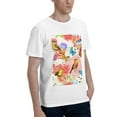 thumbnail image 2 of Bingfone Flowers And Birds Watercolor Men'S Loose Fit Short-Sleeve Pocket T-Shirt, 2 of 7