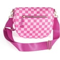 thumbnail image 2 of Spacious Checkered Nylon Crossbody Bag Bum Bag Checkered Handbags Wallets for Women, 2 of 6