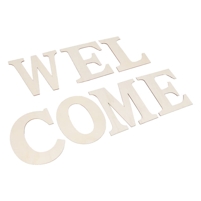 Letras De Bienvenida, Letrero De Bienvenida Resistente De 2 Mm De Espesor Pintable De 7 Piezas Para El Aula ANGGREK Cocina, Decoración y Otros