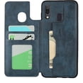 thumbnail image 3 of Galaxy A30 Luxury PU Leather Case,Cash Slots,Credit Card Holder,Stand Function Soft TPU Back Wallet Case Flip Wrist Strap Multi-Function Durable Case for Samsung Galaxy A20 A30 6.4",Navy Blue, 3 of 7