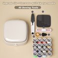 thumbnail image 4 of Hyasfey 1 Set Magnetic Sewing Box with 20 Needles 16 Thread Scissors Tape Thimble Needle Threader Portable Travel Sewing Tools Kit Sewing Crafts Enthusiast Gift, 4 of 8