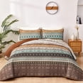 thumbnail image 1 of Juego de Edredón Boho Marrón Reversible WONGS BEDDING para Cama Individual, 1 of 7