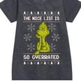 thumbnail image 2 of Dr. Seuss - The Grinch The Nice List Is Overrated - Toddler And Youth Girls Fleece Dress, 2 of 4