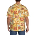 thumbnail image 5 of Fotbe Cute Pizza In Various print Short Sleeve Button Down Shirts for Men Casual Summer Beach Wrinkle Free Shirt-XX-Large, 5 of 7