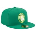 thumbnail image 3 of Men's New Era  Kelly Green Boston Celtics Core Logo 59FIFTY Fitted Hat, 3 of 5