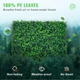 thumbnail image 5 of Artificial Boxwood Wall Panels – 24 Pack 20 x 20 in Green Hedge Panels, 1.6 in Thick UV-Resistant Faux Grass Privacy Fence for Indoor and Outdoor Decor, 5 of 11