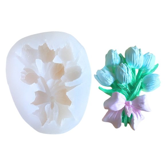 Flower Bouquets Silicone Candle Molds for Epoxy Resin Handmade Candle Soap Fondant Candy Cake Molds Chocolate Molds