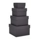 thumbnail image 1 of Stockroom Plus Paquete de 4 cajas de regalo cuadradas, cajas decorativas con tapas en 4 tamaños surtidos para bodas, recepciones, despedidas de soltera, baby shower, aniversario, fiesta de cumpleaños,, 1 of 5