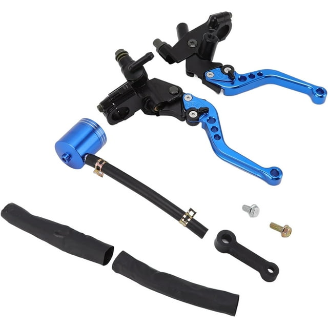 Huggegwe Pompe de Frein de Moto Leviers Hydraulique Maître Cylindre Réservoir de Remplacement (Bleu) CJB91-78956
