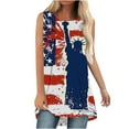 thumbnail image 2 of breaise Women's 4th of July Tank Tops Proud Patriotic American Flag Print Tshirts Cute Sleeveless T-shirts Cami Soft Scoop Neck Tanks Womens Tank Tops under $10, 2 of 4