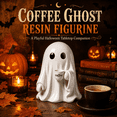 thumbnail image 3 of Halloween Ghost Figurine Holding Coffee Cup, Cute Spooky Tabletop Resin-Style Ornament for Shelf Mantel Desk Tiered Tray & Coffee Bar Decor, Seasonal Home Accent for Fall Party Displays, 3 of 12