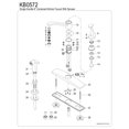 thumbnail image 3 of Kingston KB0572 Columbia One-Handle 4-Hole 8" Centerset Kitchen Faucet with Side Sprayer in Polished Chrome, 3 of 4