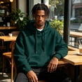 thumbnail image 4 of Mens Oversized Hoodies Fall Sweatshirt Winter Fleece Hooded Collar Drawstring Pullover With Pockets, 4 of 6