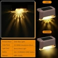 thumbnail image 3 of BlinkL 12 Pcs Solar Deck Lights Outdoor, Waterproof LED Solar Step Fence Lights for Stairs, Step, Railing, Patio, Driveway, Garden, Pathway and Yard(Brown Shell Warm White Light), 3 of 6