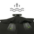 thumbnail image 7 of Cozyhom 7.5 ft Solar Powered Outdoor 18 LED Lighted Market Patio Table Umbrella for Deck, Pool, Black, 7 of 7