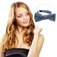 thumbnail image 5 of Unique Bargains 1 Pcs Double Bow Knot Headband Fashion Hairband for Women Deep Blue Stripe Pattern 1.34 Inch Wide, 5 of 7