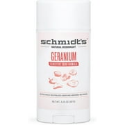 Schmidt's Natural Sensitive Skin Formula Deodorant Stick, Geranium, 3.25 Oz - - (Pack of 2)