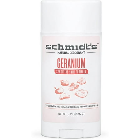 Schmidt's Natural Sensitive Skin Formula Deodorant Stick, Geranium, 3.25 (Best Natural Deodorant For Sensitive Skin)