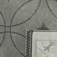 thumbnail image 5 of Safavieh Courtyard Rose Geometric Indoor/Outdoor Area Rug, Anthracite/Light Gray, 5'3" x 7'7", 5 of 9
