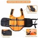 thumbnail image 3 of Chaleco salvavidas para perros Chaleco salvavidas para entrenamiento de natación con broches ajustables y tiras reflectantes, naranja, S, 3 of 5