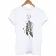 thumbnail image 2 of Oalirro Fashion Women Short Sleeve T-Shirt Feather Print Casual Top Comfortable Blouse, 2 of 6