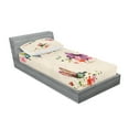 thumbnail image 2 of Ambesonne Vintage Fitted Sheet & Pillow Sham Set, Wings Moth Transformation, Twin, Multicolor, 2 of 2