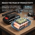 thumbnail image 5 of EZBY 21V Cordless Drill Tool Set, 96-Piece Home Repair DIY Kit with 2×2000mAh Batteries, 2-Speed, 45Nm Torque, 3/8" Keyless Chuck, Portable Storage Toolbox,Red, 5 of 12