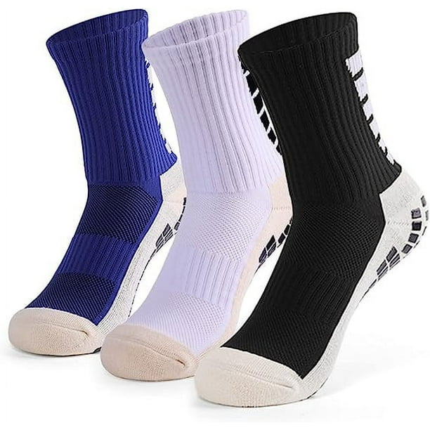 Calcetines de fútbol antideslizantes, 3 pares de calcetines deportivos para hombres, juego de calcetines deportivos de tubo alto para adultos, fútbol, baloncesto, senderismo brillar Electrónica