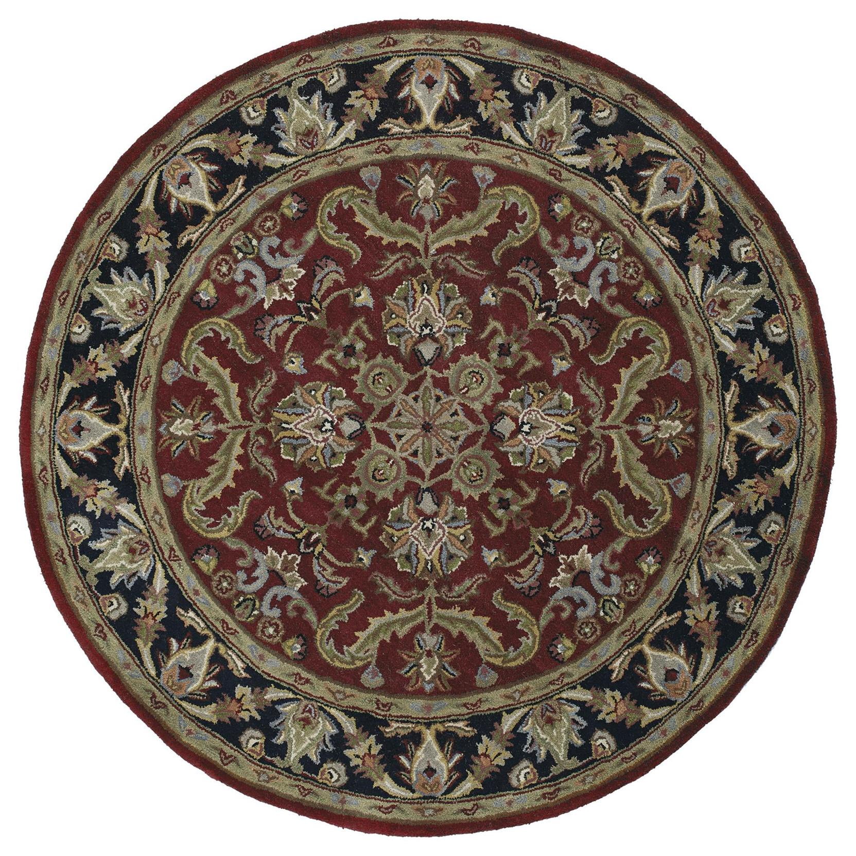 Kaleen Tara Auguste Rug In Burgundy (11 Foot 9 Inch ROUND)