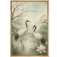 thumbnail image 6 of Framed Canvas Print Crane Wall Art Zen Bird Decorative for Living Room Bedroom - 24"x36" NATURAL, 6 of 8