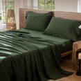 thumbnail image 2 of Bedding Sheet Set Washed Cotton Linen Like Textu Breathable Durable Soft Comfy (Tannish Linen Grey Queen), 2 of 6