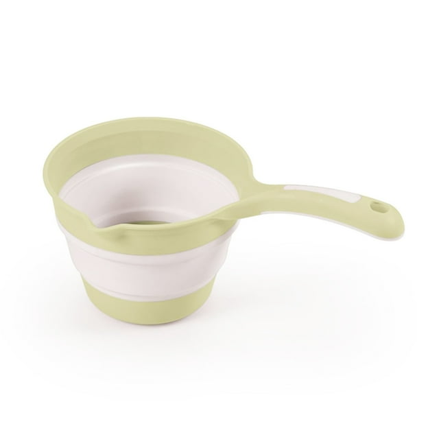 DOLU Foldable Bath Ladle for Compact Toddler Wash Tub, Ages 6+ Months, Relax Eco Green