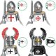 thumbnail image 4 of Bloques de construcción militares, figuras de soldados, regalos, juguetes, armas, la guerra de las rosas, caballeros teutónicos medievales, casco de escudo de caballo de guerra, 4 of 4