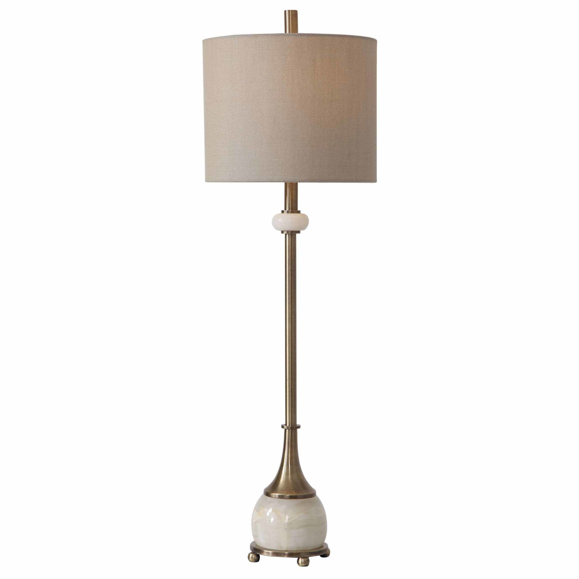 Uttermost 296871 Natania 36" Tall Buffet Table Lamp Plated Antique