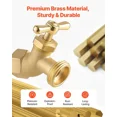 thumbnail image 2 of Brass Outdoor Water Faucet 1 2 FIP x 3 4 MHT Hose Bibb Spigot, 2 of 5