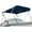 Blue, variant on Seal Skin 3 Bow Bimini Top for Boats, Marine Grade Waterproof Canopy Cover with Frame, 6'L X 46" H X 67"-72"W