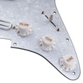 thumbnail image 5 of Musiclily Basic Pre-wired Loaded Standard ST-SSS Pickguard with Ceramic Magnet Dual Hot Rail Pickups Set for Strat Style Electric Guitar, 4Ply White Pearl, 5 of 5
