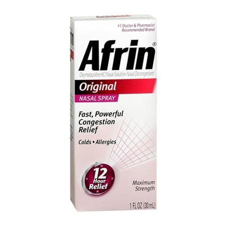 Afrin Nasal Decongestant 12 Hour Relief Nasal Spray Original 30 ml