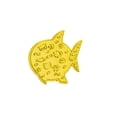 thumbnail image 2 of Silicone Dog & Cat Lick Mat with Suction Cups - Anxiety Relief/Promotes Healthy Eating/Frozen & Dishwasher Safe - Pet Peanut Butter Lick Pad(fish-shape-Yellow), 2 of 6