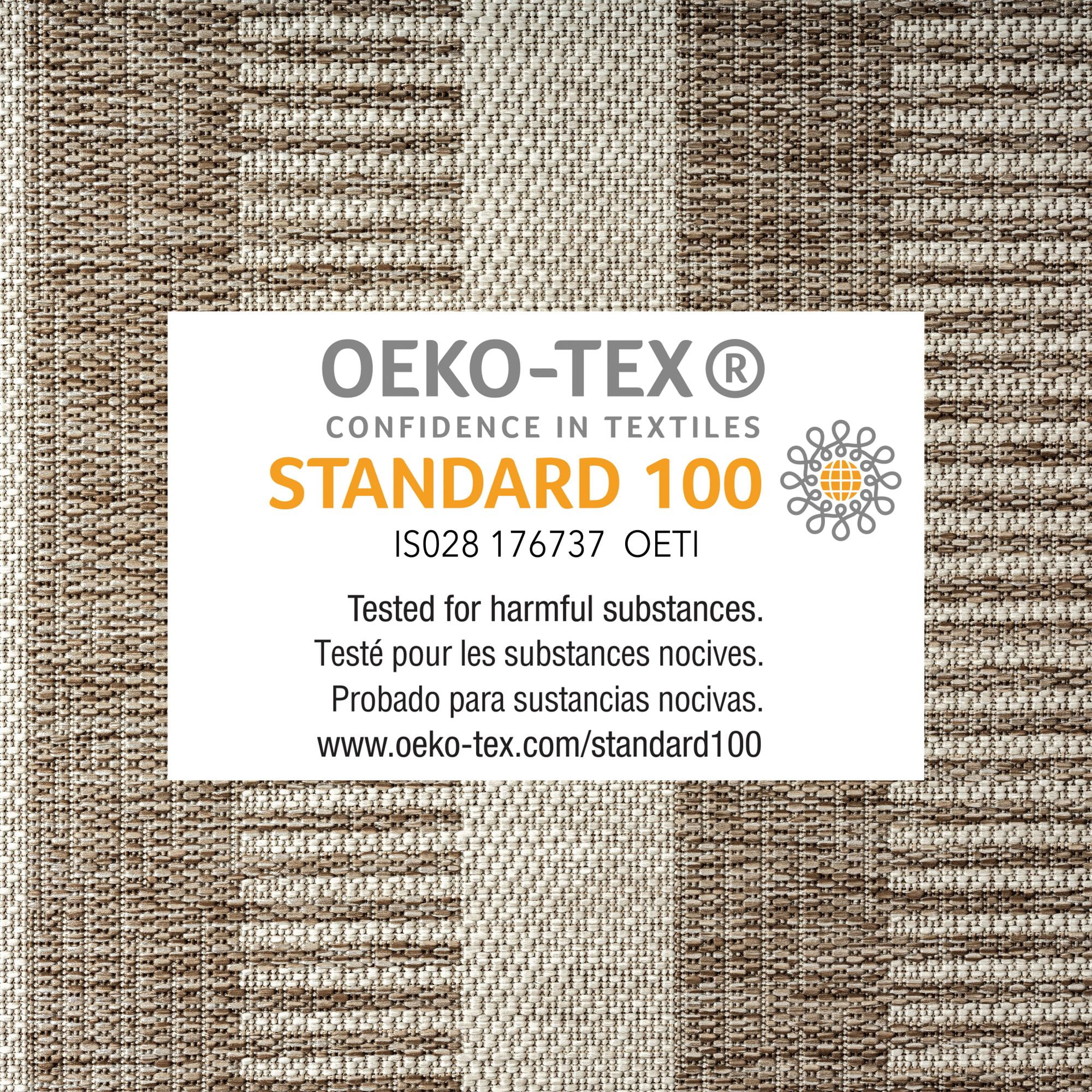 Nicole Miller New York Patio Country Charlotte Modern Striped Indoor/Outdoor Area Rug, Taupe/Ivory , 7'9"x10'2"