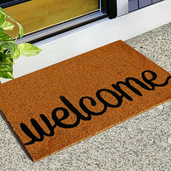 Imitation coconut palm into the home silk ring door mat entrance door mat non-slip floor mat pvc household carpet mat -50 * 80 cm