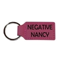 thumbnail image 2 of Keychain - Rectangle - Negative Nancy - Leather, 2 of 4
