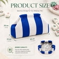 thumbnail image 4 of Large Capacity Striped Mahjong Tile Bag with Dice Pouch, Woven Crossbody Mahjong Organizer, Portable Mahjong Accessories Storage Bag for Women Game Night Gift, Blue, 4 of 7