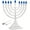 White, variant on Zion Judaica Blue LED Hanukkah Menorah Battery or USB Powered 4' Cable Included Flameless Chanukkah Candles Holder LED Electric Minorah Bulbs Chanukah Decorations Lights